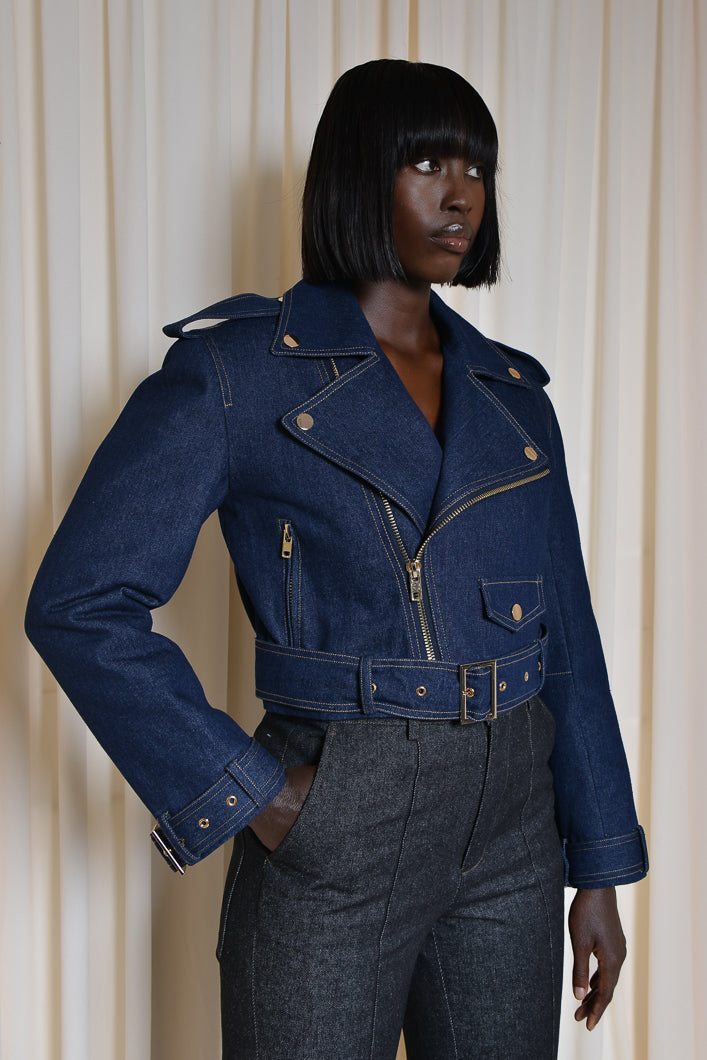 BAYWOOD DENIM BIKER JACKET