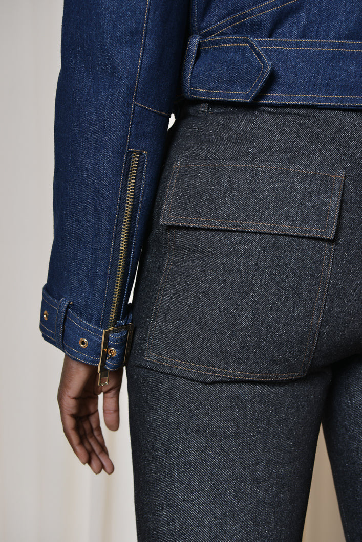 BAYWOOD DENIM BIKER JACKET