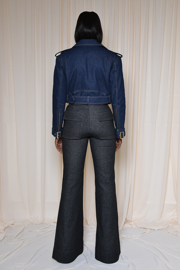 BAYWOOD DENIM BIKER JACKET