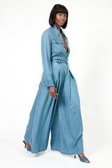 DARWIN FRONT PLEAT WIDE LEG PANTS