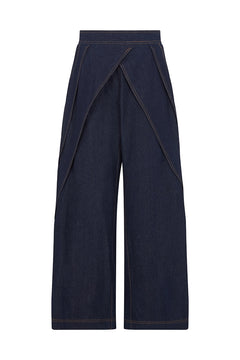 DOVER DENIM DIAGONAL PLEAT PANTS