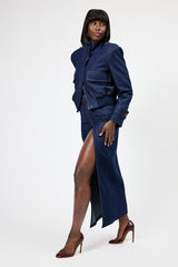 DOVER DENIM MAXI PENCIL SKIRT
