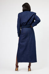 DOVER DENIM MAXI PENCIL SKIRT