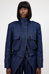 DOVER DENIM CROPPED BOMBER