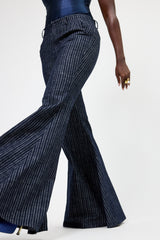 DURHAM PINSTRIPED FLARED PANTS