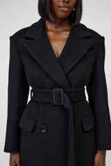 FRENCH STRUCTURED COAT IN BLACK