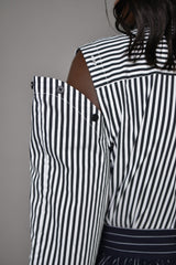 ZURICH STRIPED SHIRT WITH DETACHABLE SLEEVES