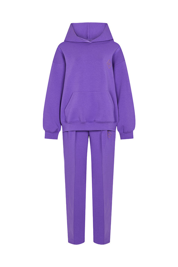KYOTO HOODED ZIPPER LUXESUIT IN PURPLE