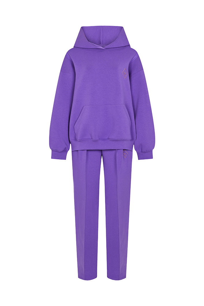 KYOTO HOODED ZIPPER LUXESUIT IN PURPLE