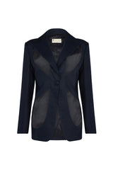 LAHORE CUT OUT BLAZER IN NAVY