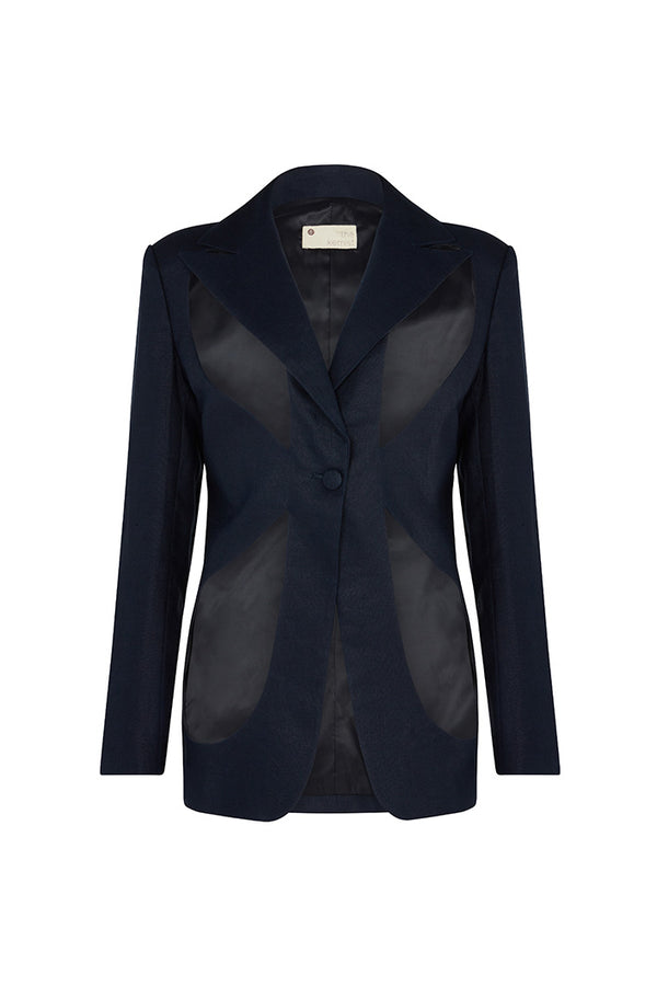 LAHORE CUT OUT BLAZER IN NAVY