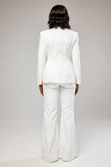 LINCOLN TAILORED BLAZER IN WHITE DENIM