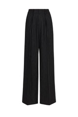 LONDON PINSTRIPED PANTS IN BLACK