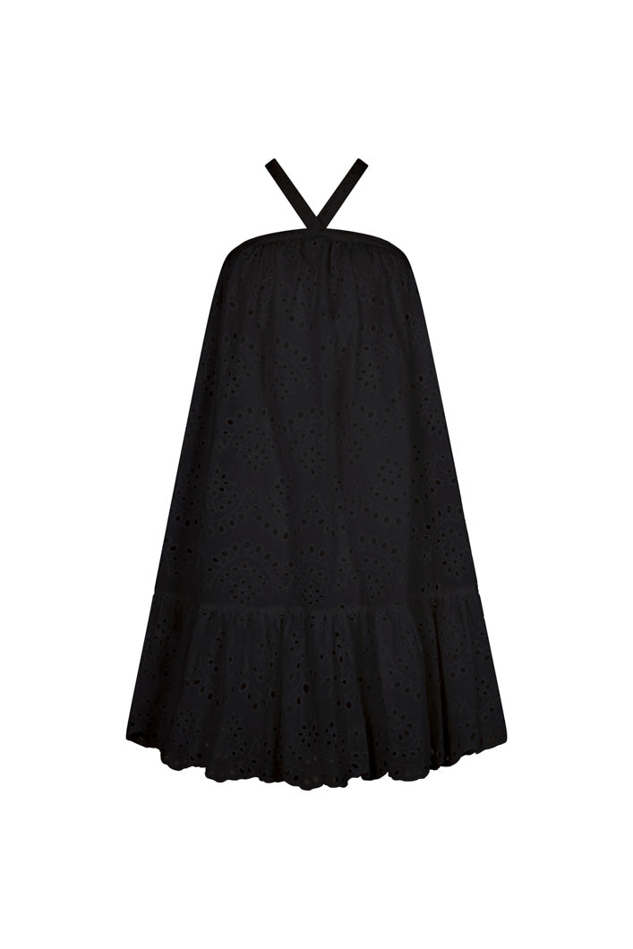 LUCENA BRODERIE ANGLAISE DRESS IN BLACK