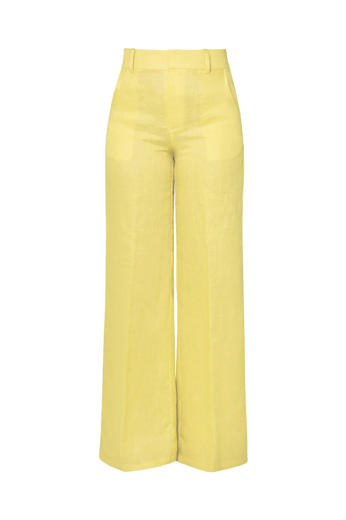 LUXOR LINEN PANTS IN YELLOW