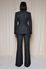 LINCOLN TAILORED BLAZER IN BLACK DENIM