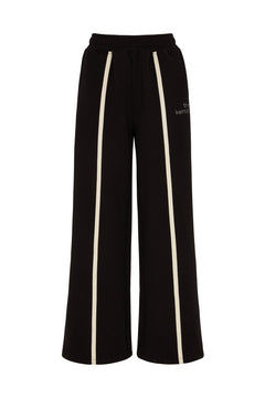 MIYAKO WIDE LEG LUXE PANTS IN BLACK AND CREAM