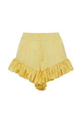 NEGRIL RUFFLED SHORTS IN YELLOW
