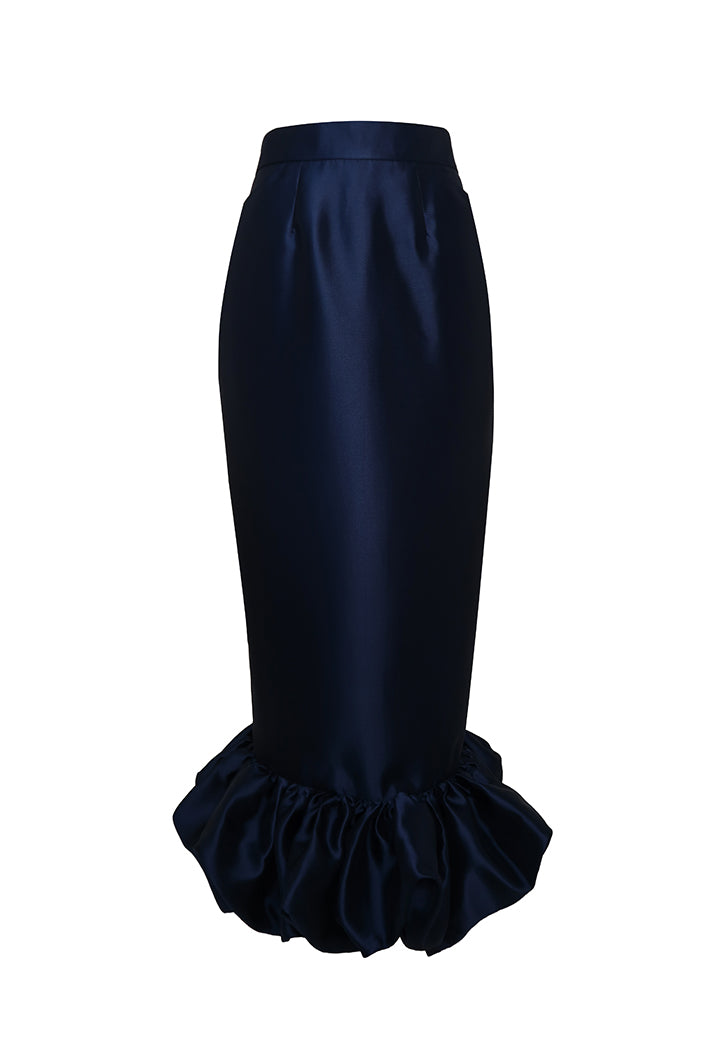 NOLA BALLOON HEM PENCIL MAXI SKIRT