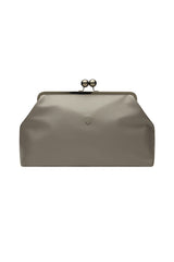 ODENSE LEATHER CLUTCH BAG IN GREY