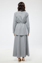 PERTH PINSTRIPE MAXI UMBRELLA SKIRT