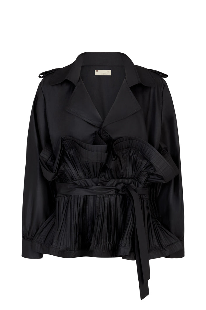 PRISTINA STRUCTURED MAC SHIRT IN BLACK