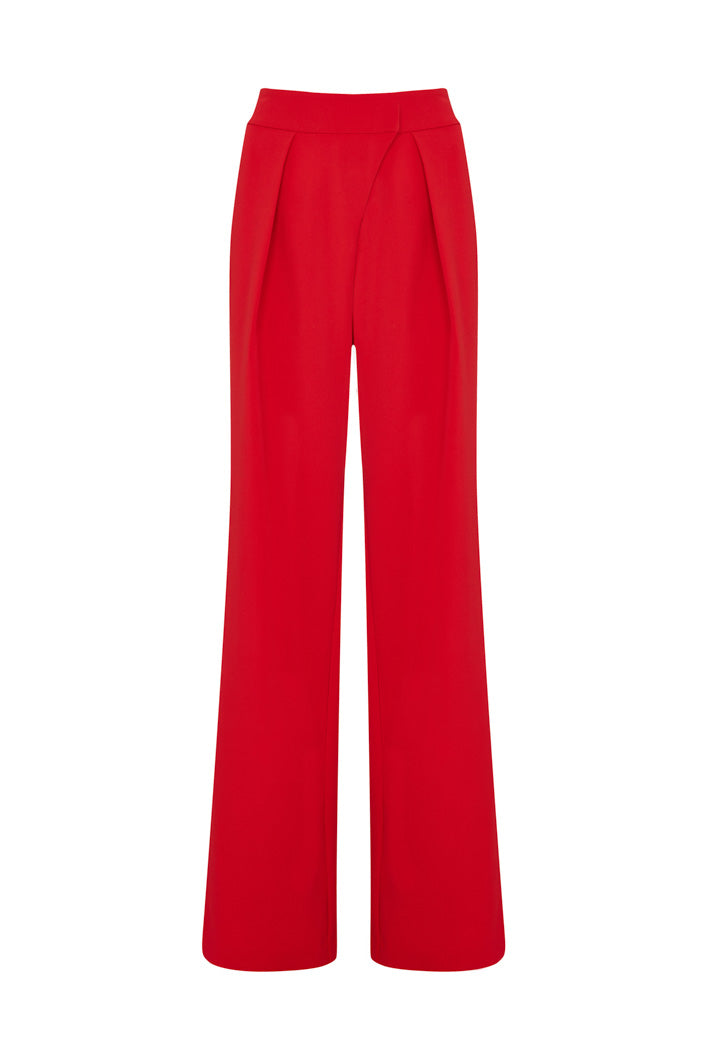 RIO STRAIGHT LEG PANTS IN RED
