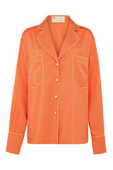 SEOUL PIPED LAPEL SHIRT IN ORANGE