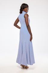 SOFIA SLEEVELESS MAXI DRESS IN BLUE