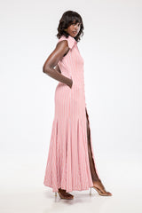 SOFIA SLEEVELESS MAXI DRESS IN PEACH