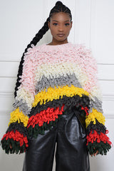 AMADARA HAND-MADE LOOSE KNIT SWEATER