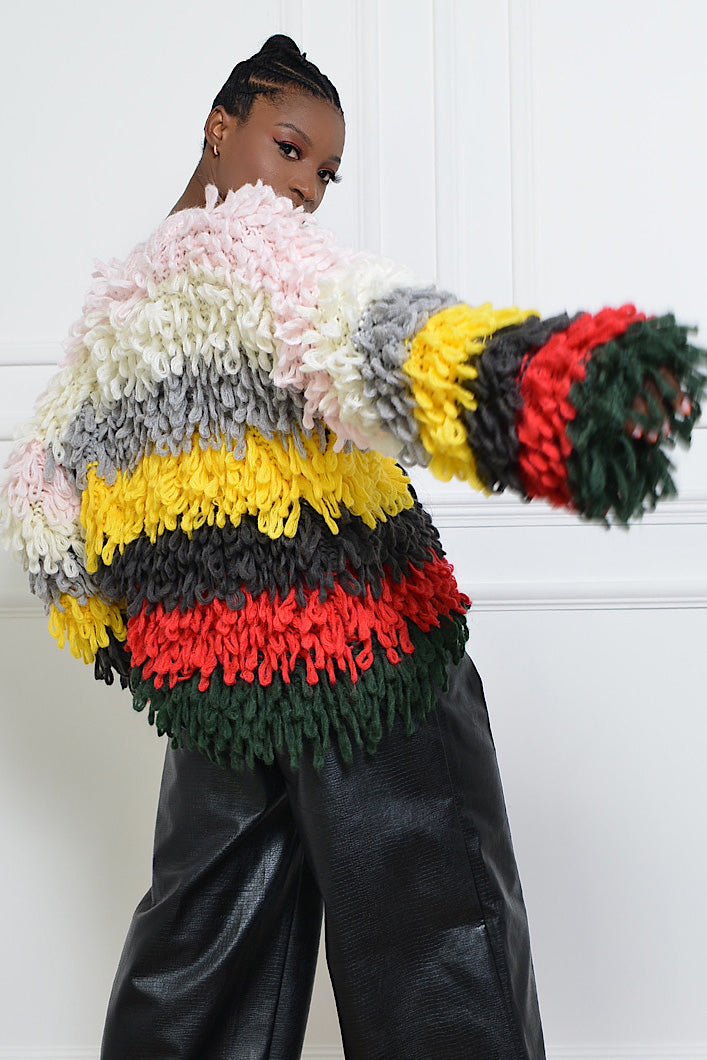 AMADARA HAND-MADE LOOSE KNIT SWEATER