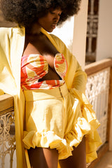 NEGRIL RUFFLED SHORTS IN YELLOW