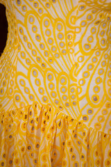 CAIRO BRODERIE ANGLAISE MAXI SUNDRESS IN YELLOW