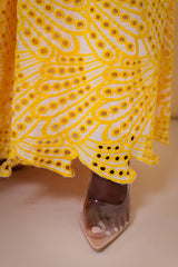 CAIRO BRODERIE ANGLAISE MAXI SKIRT IN YELLOW
