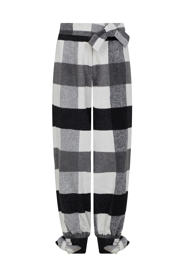 CARDIFF WOOLLEN PANTS IN BLACK AND WHITE