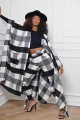CARDIFF WOOLLEN PANTS IN BLACK AND WHITE
