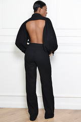 COLIMA COTTON LACE STRAIGHT LEG PANTS IN BLACK