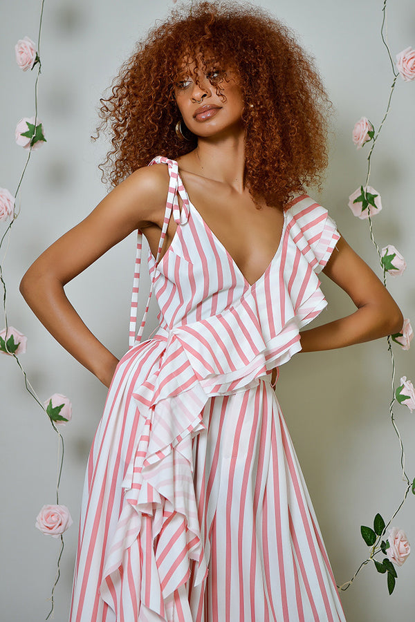 DERRY STRIPE WATERFALL CAMI TOP