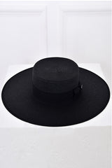 FLORENCE STRAW HAT IN BLACK