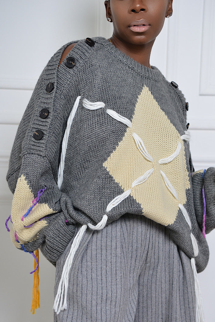 SUZHOU KNIT SWEATER IN GREY