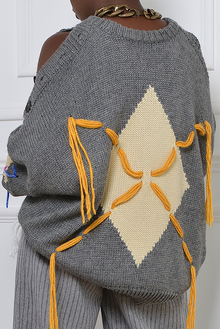 SUZHOU KNIT SWEATER IN GREY