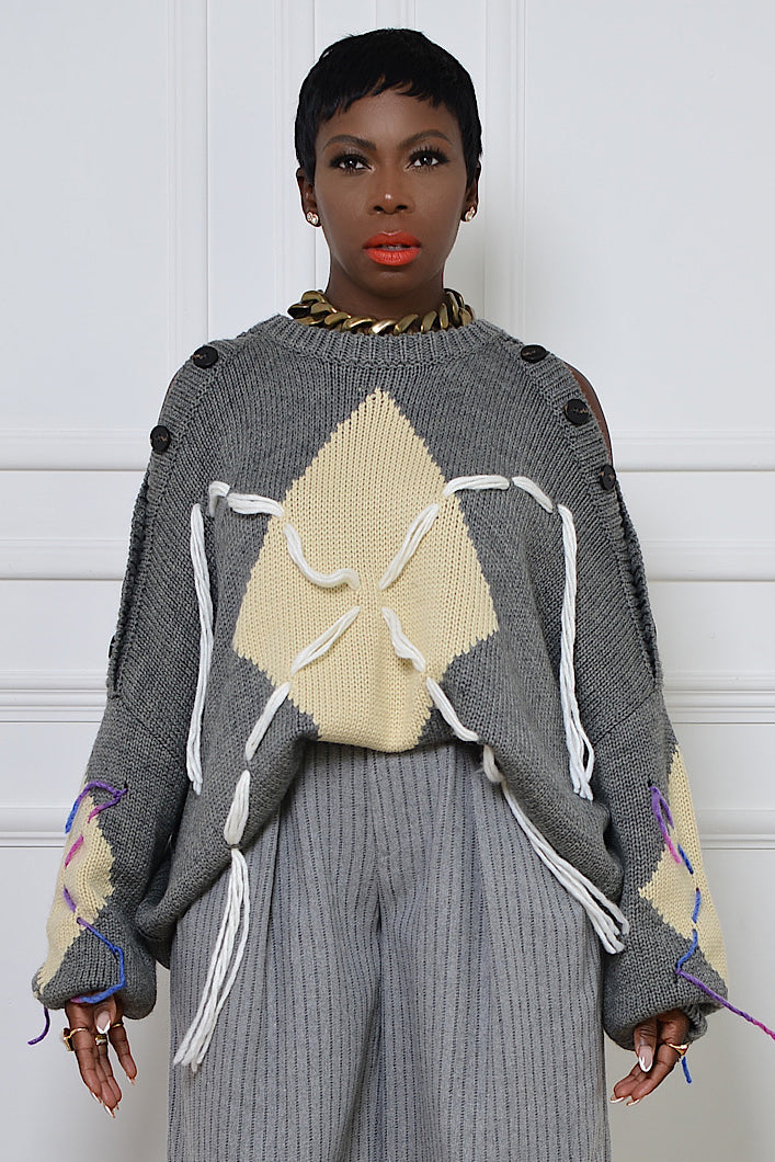 SUZHOU KNIT SWEATER IN GREY