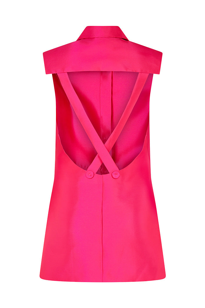 HARLEM BACKLESS WAISTCOAT IN PINK