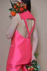 HARLEM BACKLESS WAISTCOAT IN PINK