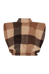 HIGHLAND WOOL SLEEVELESS TOP IN BROWN