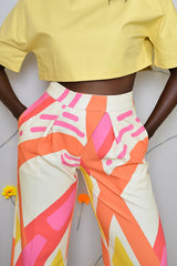 RIO STRAIGHT LEG PANTS IN KAYSERI PRINT
