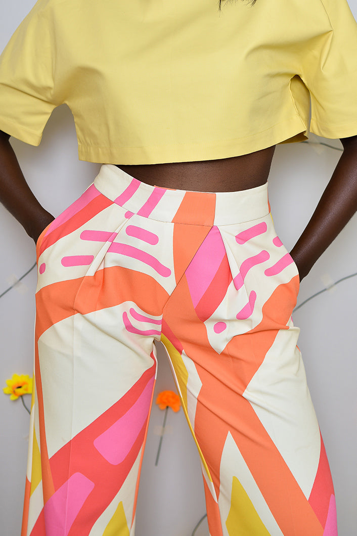 RIO STRAIGHT LEG PANTS IN KAYSERI PRINT