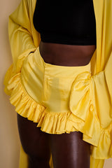 NEGRIL RUFFLED SHORTS IN YELLOW