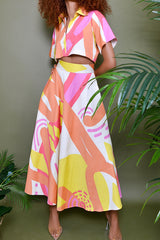 KOS UMBRELLA SKIRT IN KAYSERI PRINT